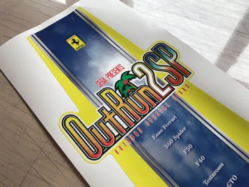 Alternative view of Outrun 2 SP Seat sticker Japanese Version