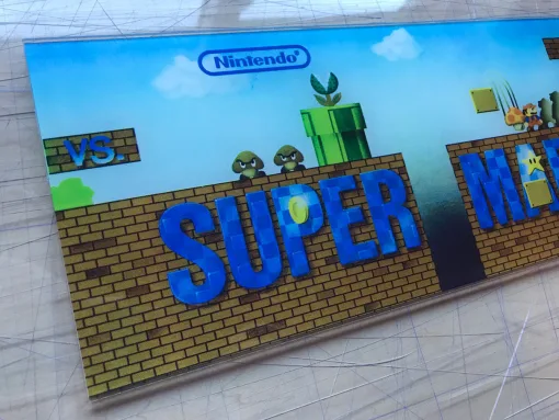 Alternative view of Nintendo VS Mario Bros Marquee