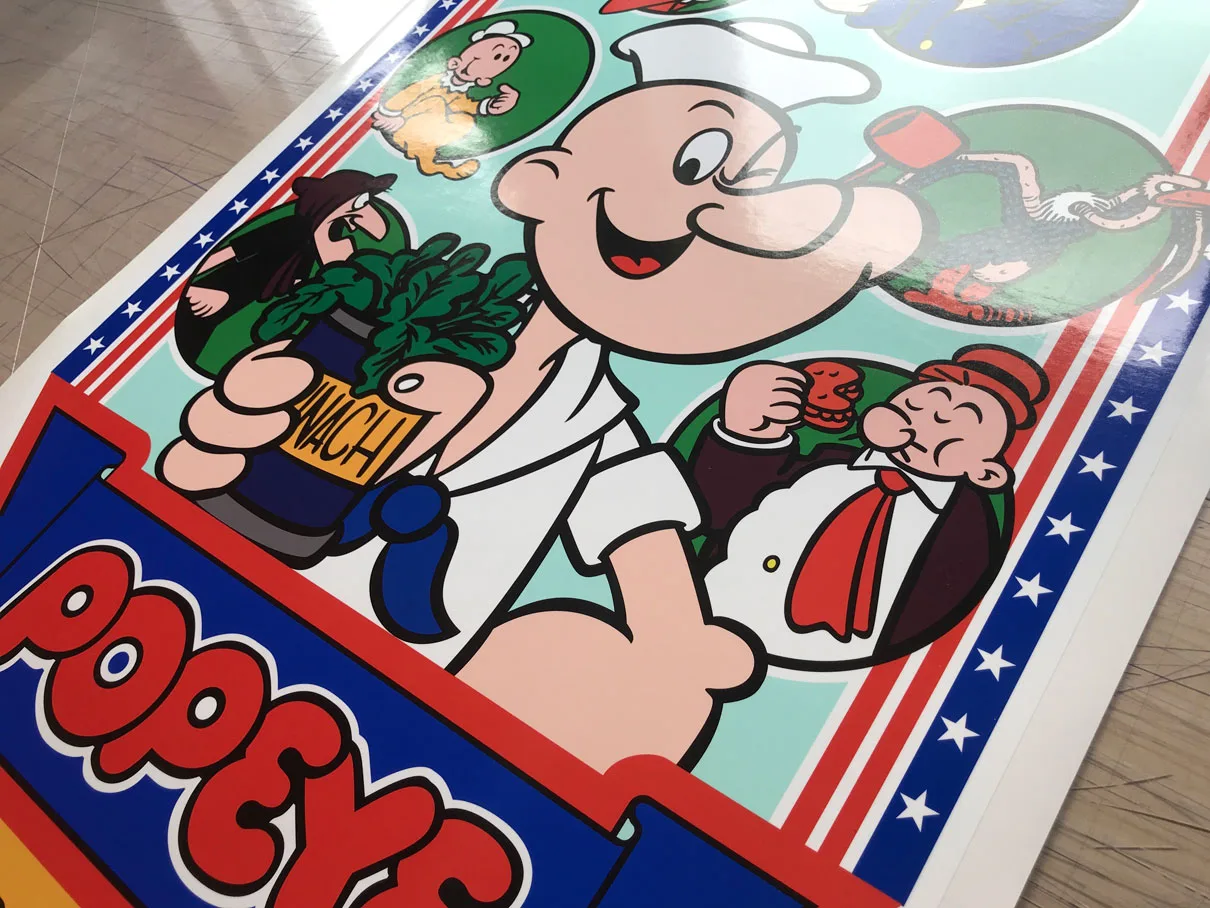 Popeye Side Art Arcade Art Repro