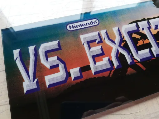 Alternative view of Nintendo VS Excitebike marquee