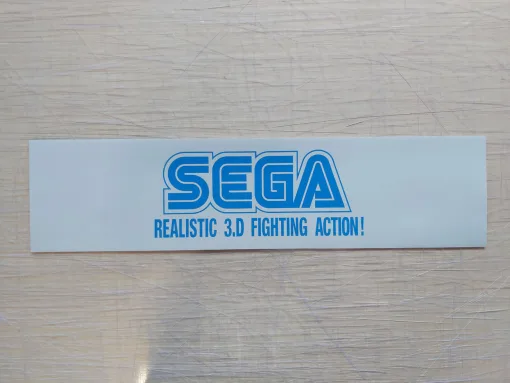 Sega Virtua Fighter Front Panel Sticker