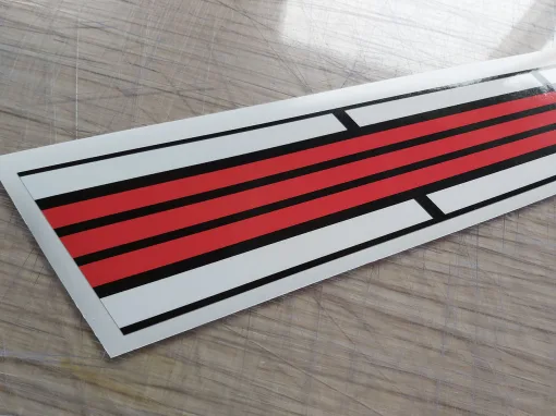 Alternative view of Outrun Stripe decal (US Upright & Cabaret)