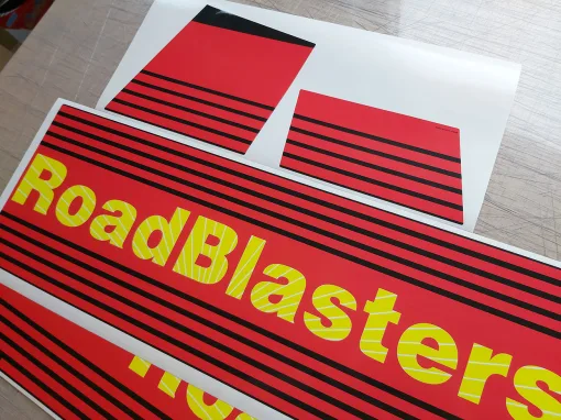 Alternative view of RoadBlasters Cockpit Side art