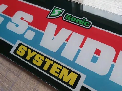 Alternative view of Sonic V.S. Video System Marquee