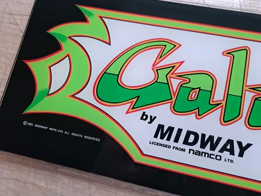 Alternative view of Galaga Marquee