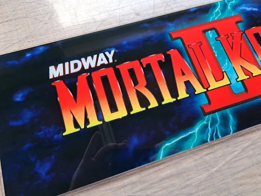 Alternative view of Mortal Kombat II Marquee