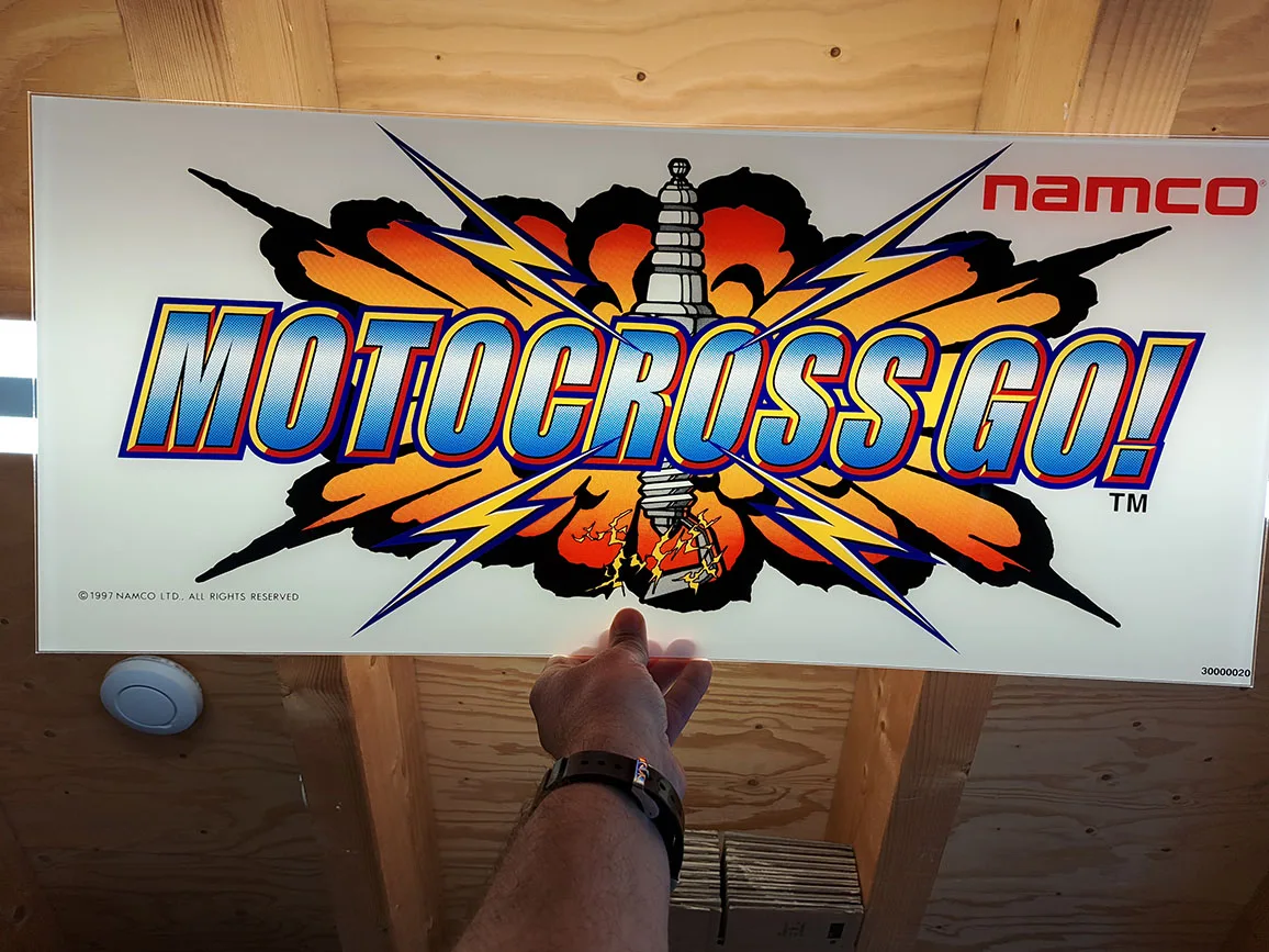 Motocross Go! Marquee - Arcade Art Repro