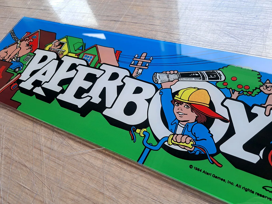 Pologame Art board アート Paperboy Marquee - Arcade Art Repro