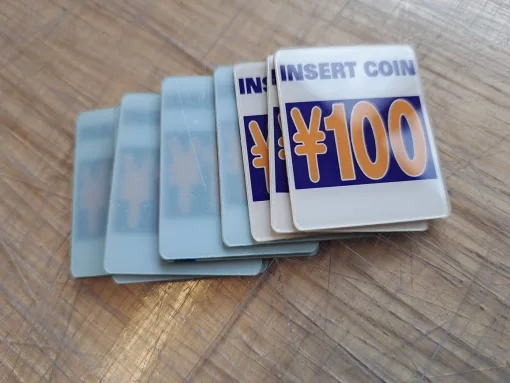 Alternative view of Sega Blast City Insert Coin Decal