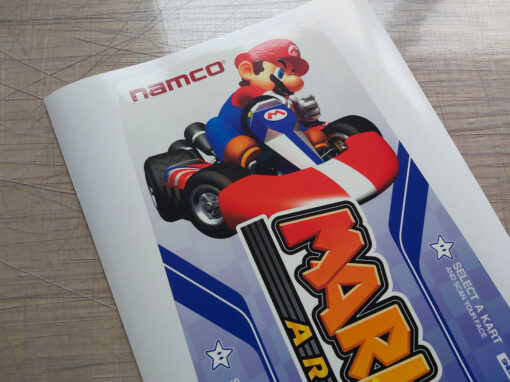 Alternative view of Mario Kart Arcade GP Seat Decal (Trapezoid shape)