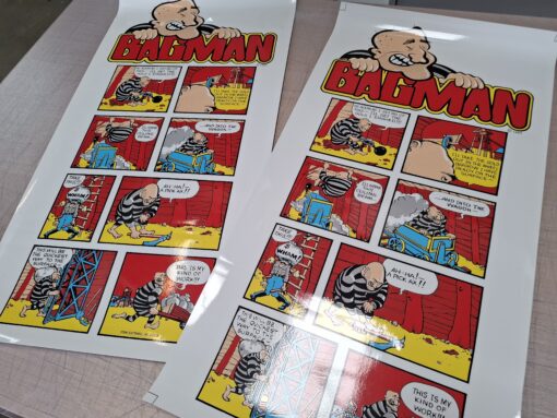 Alternative view of Bagman Side art set